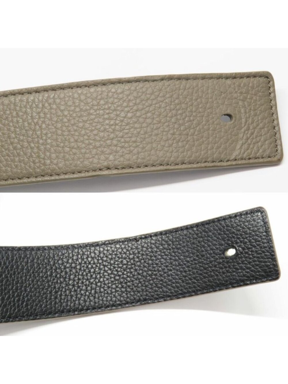 Dior CD Icon Logo Buckle Silver Metal External Belt Reversible Black - Picture 5 of 10